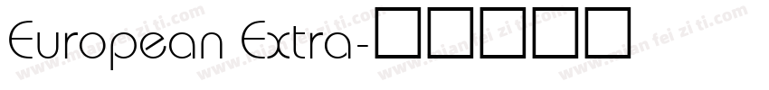 European Extra字体转换